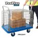 Proplaz Blue Security Trolley - Mesh Truck - Hinged Lid & 1/2 Drop Side