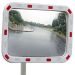 Rectangular Traffic Mirrors with Reflective Edges - 600x400mm approx 15 metre visibility distance 