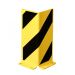 BLACK BULL Pallet Rack End Frame Protectors - Right-Angle Profile - 400mmH - 5mm Gauge - Yellow/Black