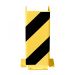 BLACK BULL Pallet Rack End Frame Protectors - 'U' Profile - 400mmH - 6mm Gauge - Yellow/Black