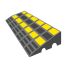 TRAFFIC-LINE Kerb Ramp - 600x300x100mm - Centre Section - Black / Yellow Reflective
