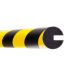 TRAFFIC-LINE Push-Fit Protection - SEMI-CIRCULAR 40/40/8 - 5,000mm Lengths - Yellow/Black