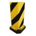 BLACK BULL FLEX Pallet Racking Protector, Right-Angle Profile, 400mmH - 5mm Gauge, Yellow/Black, with PU shock absorbent pad, total height 430mm