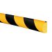 TRAFFIC-LINE SURFACE PROTECTION - 1,000mm LENGTHS - SELF ADHESIVE - SEMI-CIRCULAR 40/28 - YELLOW/BLACK