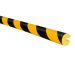 TRAFFIC-LINE PROFILE PROTECTION - 1,000mm LENGTHS - SEMI-CIRCULAR 40/40/8 - YELLOW/BLACK