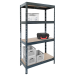 Value Shelving - 175kg UDL - 1800x750x300mm - 4 shelves
