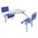 Spectrum Canteen Furniture - 2 Seater -  Blue Seats - H.790 W.1755 L.570