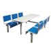 Spectrum Canteen Furniture - 6 Seater - Blue Seats - H.790 W.1755 L.1600