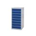 Laptop & Tablet Storage Locker - 8 Compartments, 8 Doors - Dark Blue Doors - H.1000 W.500 D.500