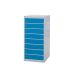 Laptop & Tablet Storage Locker - 8 Compartments, 8 Doors - Light Blue Doors - H.1000 W.500 D.500