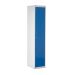 Laptop & Tablet Storage Locker - 15 Compartments, 1 Door - Dark Blue Doors - H.1800 W.380 D.450