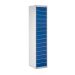 Laptop & Tablet Storage Locker - 15 Compartments, 15 Doors - Dark Blue Doors - H.1800 W.380 D.450