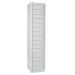Flat Garment Locker - 15 Compartments - Light Grey Doors - H.1800 W.450 D.380