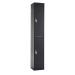 Office Locker - H.1800 W.300 D.300mm - 2 Compartments - Cam Locks - Black Carcass & Doors