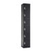 Office Locker - H.1800 W.300 D.300mm - 6 Compartments - Cam Locks - Black Carcass & Doors