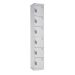 Office Locker - H.1800 W.300 D.450mm - 6 Compartment - Cam Lock - White Carcass & Doors