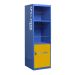 SpillZone® Absorbent Station 1 - 1820Hx550Wx550Dmm - with Lockable Cupboard including internal shelf - Full Door - Latch Lock