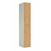Timber Door Locker - 2 Compartment - Natural Lancaster Oak (Plain) - H.1800 W.380 D.380