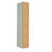 Timber Door Locker - 4 Compartment - Natural Lancaster Oak (Patterned) - H.1800 W.300 D.450