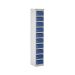 Post Box Locker - 100 Series - Dark Blue Doors - H.1325 W.230 D.255