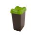 Recycling Bin - 50L - Dark Grey Base & Lime Lid - H.620 W.410 D.320