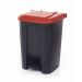 Pedal Bins with Coloured Lids - 560Hx380Wx410Dmm - 50 Litres - Red