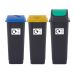 Recycling Bins - Set of 3 - Open Top Bins - 628Hx273Wx510Lmm - 65 Litres
