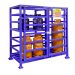 Gas Cylinder Cage - 1820x1820x980mm - with shelf & divider - blue