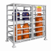 Gas Cylinder Cage - 1820x1820x980mm - with shelf & divider - galvanised