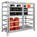 Gas Cylinder Cage - 1820x1820x980mm - with shelf - galvanised
