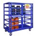 Mobile Gas Cylinder Cage - 1880x1820x910mm - with shelf - blue