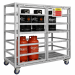 Mobile Gas Cylinder Cage - 1880x1820x910mm - with shelf - galvanised