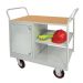 Mobile Maintenance Trolley -  MDF Worktop - Fitted With Light Grey Cupboard & Side Shelf - H.1050 W.1200 D.600