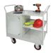 Mobile Maintenance Trolley -  Steel Worktop - Fitted With Light Grey Cupboard & Side Shelf - H.1050 W.900 D.600