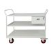 Mobile Maintenance Trolley - Steel Worktop - Fitted With Light Grey Drawer & Shelves - H.1050 W.1200 D.600