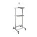 IT Trolley - H.1850 W.580 D.660 - Includes Keyboard Shelf & Monitor Holder