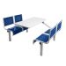 Spectrum Canteen Furniture - 4 Seater - Blue Seats - H.790 W.1755 L.1100