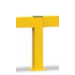 Lift Out Rail Barrier - Lift Out Single Rail - Standard Post - H.500 W.80 D.80