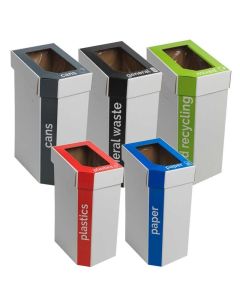 Cardboard Recycling Bins - Set Of 5