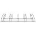 CITY Bicycle Rack Basic - H.260 x D.370mm - 5 bike capacity, 1380mm width